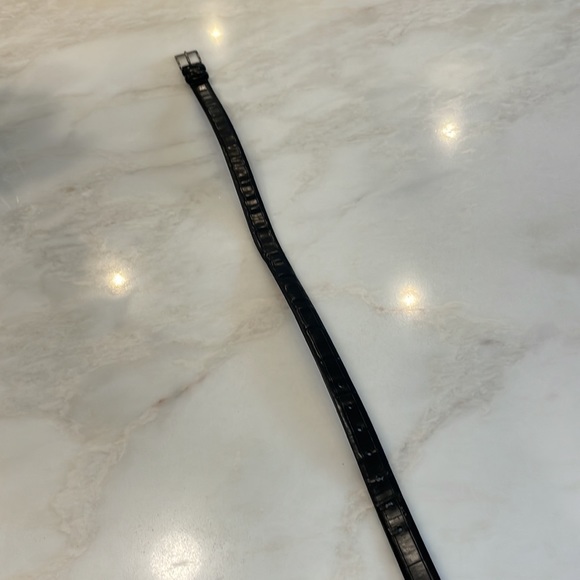 Ike Behar Mens’ Genuine Embossed Black Leather Belt- size 28 - Picture 2 of 7